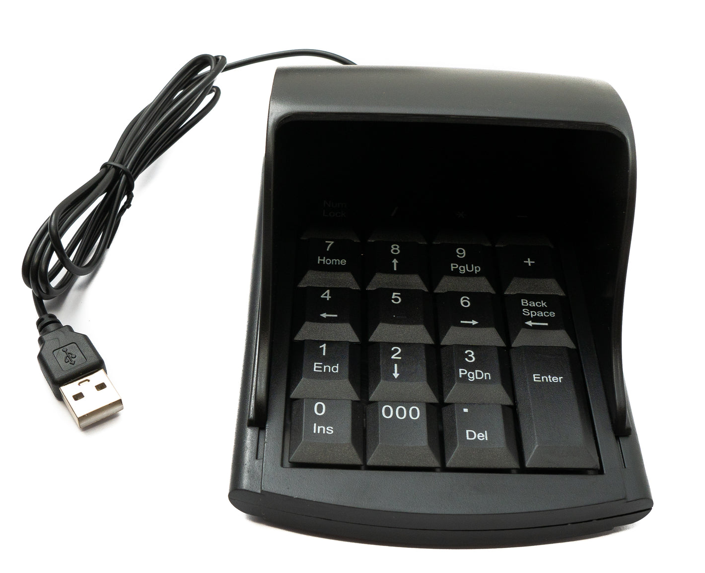 SYSTEM-S Numpad Ziffernblock Anti Peeping 19 Tasten USB 2.0 Typ A Tastatur mit Sichtschutz