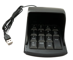 SYSTEM-S Numpad Number Pad Anti Peeping 19 Keys USB 2.0 Type A Keyboard with Privacy Screen