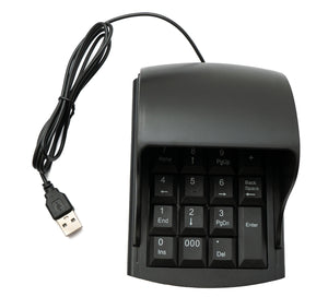 SYSTEM-S Numpad Number Pad Anti Peeping 19 Keys USB 2.0 Type A Keyboard with Privacy Screen