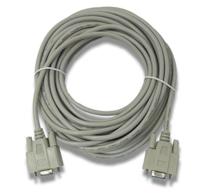 SYSTEM-S D Sub Nullmodem Kabel 10 m 9 Pin Buchse zu Buchse RS232 DB9 Adapter in Grau