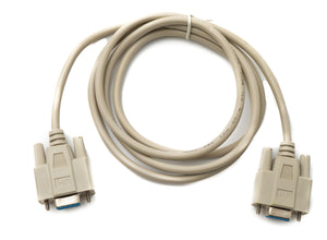 SYSTEM-S D Sub null modem cable 150 cm 9 pin female to female RS232 DB9 adapter in grey