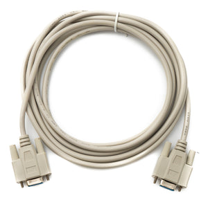 SYSTEM-S D Sub null modem cable 3 m 9 pin female to female RS232 DB9 adapter in grey