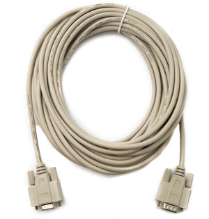 SYSTEM-S D Sub null modem cable 10 m 9 pin male to female RS232 DB9 adapter in grey