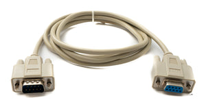 SYSTEM-S D Sub Nullmodem Kabel 150 cm 9 Pin Stecker zu Buchse RS232 DB9 Adapter in Grau