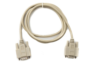 SYSTEM-S D Sub Nullmodem Kabel 150 cm 9 Pin Stecker zu Buchse RS232 DB9 Adapter in Grau