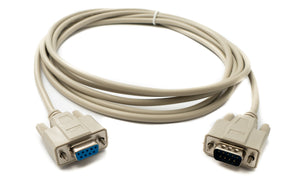 SYSTEM-S D Sub null modem cable 3 m 9 pin male to female RS232 DB9 adapter in grey