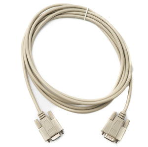 SYSTEM-S D Sub null modem cable 3 m 9 pin male to female RS232 DB9 adapter in grey