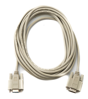 SYSTEM-S D Sub null modem cable 5 m 9 pin male to female RS232 DB9 adapter in grey