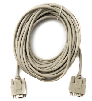 SYSTEM-S D Sub null modem cable 10 m 9 pin male to male RS232 DB9 adapter in grey