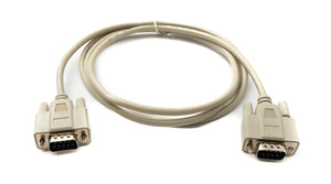 SYSTEM-S D Sub Nullmodem Kabel 150 cm 9 Pin Stecker zu Stecker RS232 DB9 Adapter in Grau