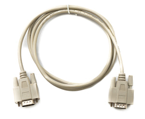 SYSTEM-S D Sub Nullmodem Kabel 150 cm 9 Pin Stecker zu Stecker RS232 DB9 Adapter in Grau