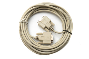 SYSTEM-S D Sub null modem cable 5 m 9 pin male to male RS232 DB9 adapter in grey