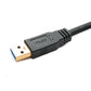 SYSTEM-S USB 3.0 Kabel 10 m Typ C Stecker zu Buchse 5 Gbit/s Adapter in Schwarz