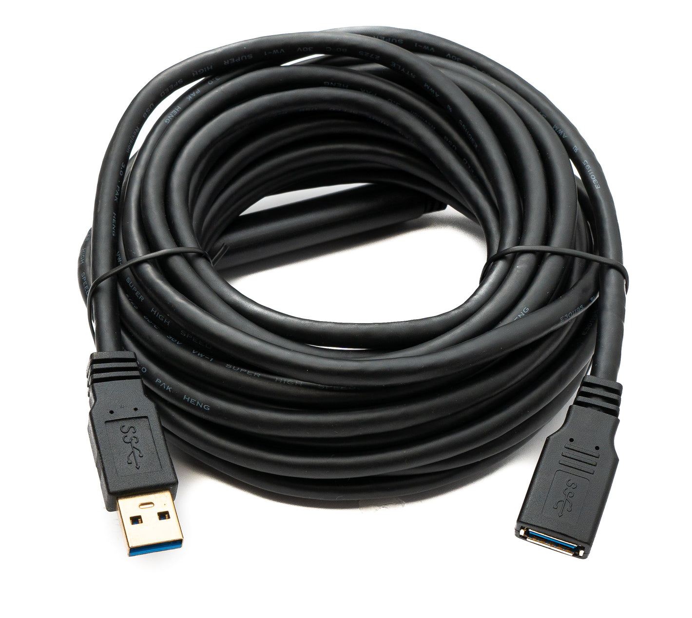 SYSTEM-S USB 3.0 cable 8 m type C male to female 5 Gbit/s adapter in black