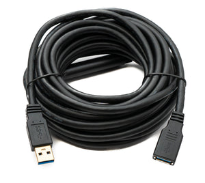 SYSTEM-S USB 3.0 Kabel 8 m Typ C Stecker zu Buchse 5 Gbit/s Adapter in Schwarz
