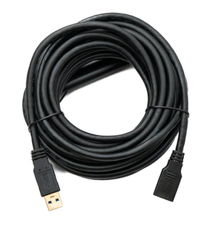 SYSTEM-S USB 3.0 cable 8 m type C male to female 5 Gbit/s adapter in black