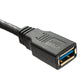 SYSTEM-S USB 3.0 Kabel 8 m Typ C Stecker zu Buchse 5 Gbit/s Adapter in Schwarz