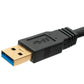 SYSTEM-S USB 3.0 Kabel 8 m Typ C Stecker zu Buchse 5 Gbit/s Adapter in Schwarz