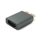 SYSTEM-S USB 3.0 Adapter Micro B Male to 3.1 C Female Cable 5 Gbit/s 100W in Gray