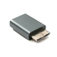 SYSTEM-S USB 3.0 Adapter Micro B Male to 3.1 C Female Cable 5 Gbit/s 100W in Gray