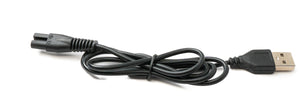 SYSTEM-S USB 2.0 Kabel 80 cm Ladekabel für Philips Rasierer 5 V zu 4.3 V Adapter in Schwarz