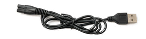 SYSTEM-S USB 2.0 Kabel 80 cm Ladekabel für Philips Rasierer 5 V zu 4.3 V Adapter in Schwarz