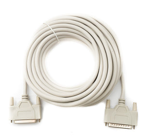 SYSTEM-S D Sub Cable 10 m 25 Pin Male to Female RS530 DB25 Adapter in Gray