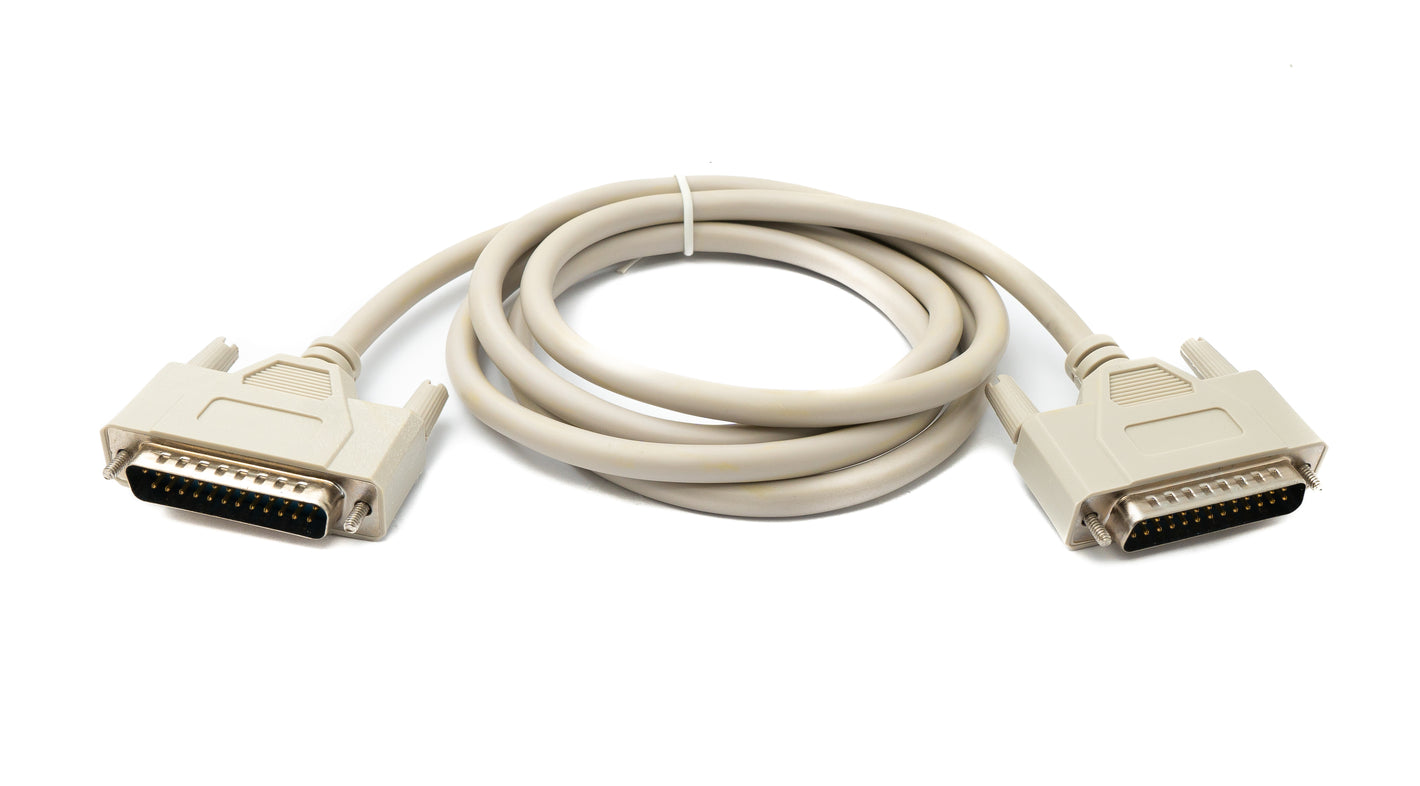 SYSTEM-S D Sub Kabel 150 cm 25 Pin Stecker zu Stecker RS530 Adapter in Grau