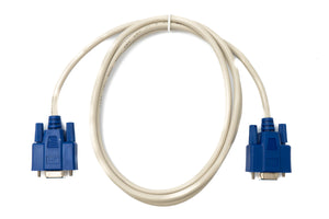 SYSTEM-S D Sub Null Modem Cable 150 cm 9 Pin Male to Male RS232 Adapter in Grey