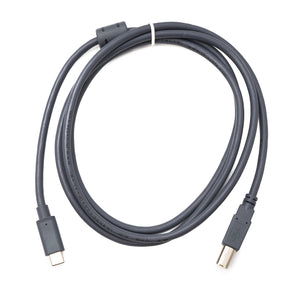 SYSTEM-S USB 3.1 Typ C Kabel 150 cm Stecker zu 2.0 Typ B Stecker Adapter in Grau