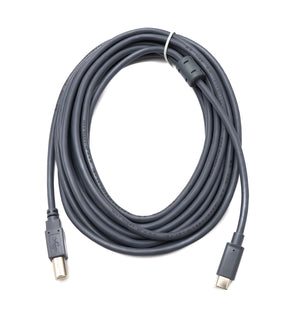 SYSTEM-S USB 3.1 Typ C Kabel 5 m Stecker zu 2.0 Typ B Stecker Adapter in Grau
