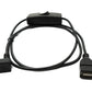 SYSTEM-S USB 2.0 Kabel 100 cm Typ A Stecker zu Buchse Schalter Winkel Down Angled