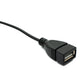 SYSTEM-S USB 2.0 cable 100 cm type A male to female switch angle down angled adapter