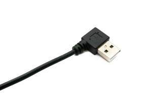 SYSTEM-S USB 2.0 Kabel 100 cm Typ A Stecker zu Buchse Schalter Winkel Right Angled Adapter