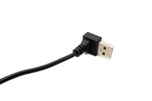 Câble USB 2.0 SYSTEM-S 100 cm Type A mâle vers femelle adaptateur coudé vers le haut