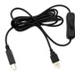 SYSTEM-S USB 2.0 Kabel 2 m Typ B Stecker zu A Stecker Schalter in Schwarz