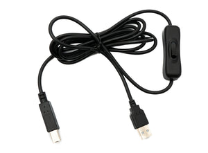 SYSTEM-S USB 2.0 cable 2 m type B plug to A plug switch adapter in black 