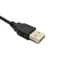 SYSTEM-S USB 2.0 Kabel 2 m Typ B Stecker zu A Stecker Schalter Adapter in Schwarz