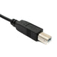 SYSTEM-S USB 2.0 Kabel 2 m Typ B Stecker zu A Stecker Schalter in Schwarz