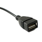 SYSTEM-S USB 2.0 Kabel 30 cm Typ A Stecker zu Buchse Schalter Winkel Down Angled Adapter