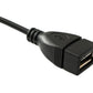 SYSTEM-S USB 2.0 Kabel 30 cm Typ A Stecker zu Buchse Schalter Winkel Left Angled Adapter