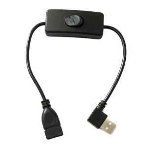 Câble USB 2.0 SYSTEM-S 30 cm Type A mâle vers femelle adaptateur à angle droit 