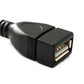 SYSTEM-S USB 2.0 Kabel 30 cm Typ A Stecker zu Buchse Schalter Winkel Right Angled Adapter