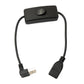 SYSTEM-S USB 2.0 Kabel 30 cm Typ A Stecker zu Buchse Schalter Winkel Up Angled Adapter