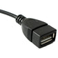 SYSTEM-S USB 2.0 Kabel 30 cm Typ A Stecker zu Buchse Schalter Winkel Up Angled Adapter