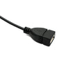 SYSTEM-S USB 2.0 Kabel 30 cm Typ A Stecker zu 2x Buchse Schalter in Schwarz