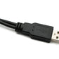 SYSTEM-S USB 2.0 Kabel 30 cm Typ A Stecker zu 2x Buchse Schalter in Schwarz