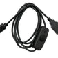 SYSTEM-S USB 3.1 cable 120 cm type C plug to 2.0 A plug switch adapter in black 