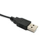 SYSTEM-S USB 3.1 Kabel 120 cm Typ C Stecker zu 2.0 A Stecker Schalter in Schwarz