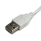 SYSTEM-S USB 3.1 Kabel 120 cm Typ C Stecker zu 2.0 A Stecker Schalter Adapter in Weiß